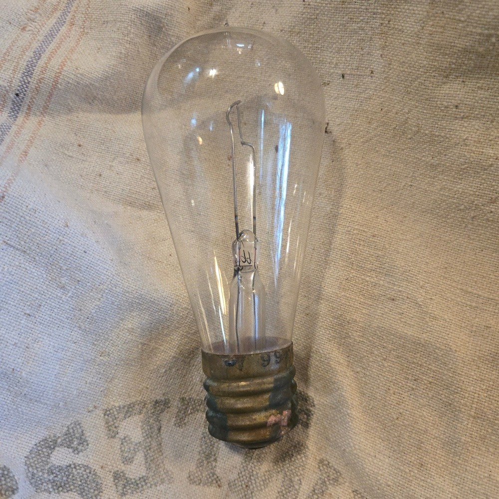 VTG Westinghouse Mazda Street Light Bulb 1915 Clear Glass Brass Base Antique USA - Picture 6 of 9